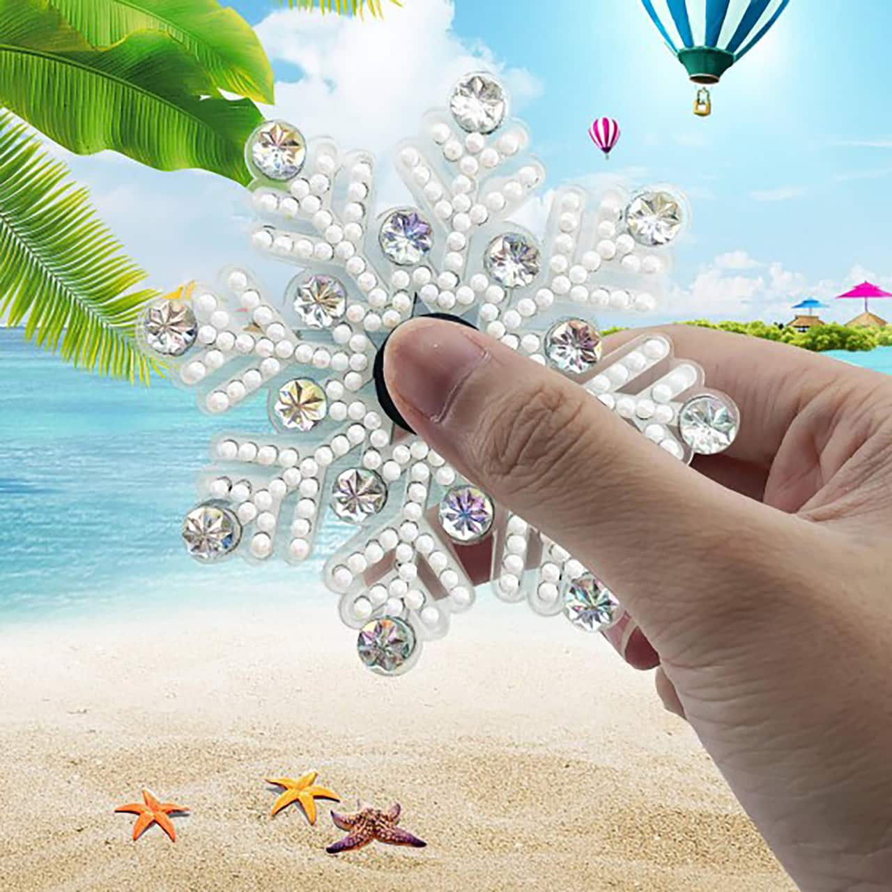 Sparkly Selections Snowflake Fidget Spinner Diamond Painting